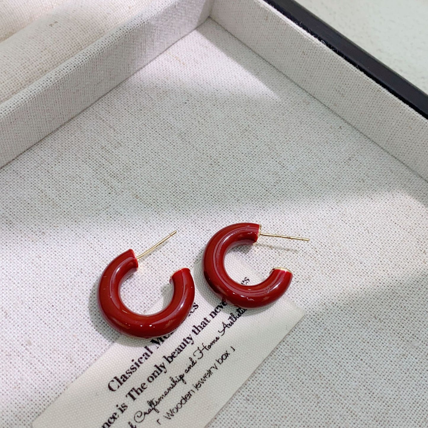 Enamel Drip Glazed Ear Mild Luxury Earrings