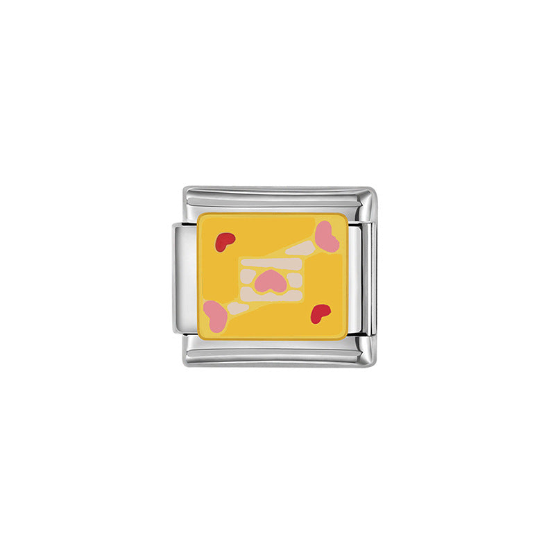 Color Accessories Square Stainless Steel English Bracelets