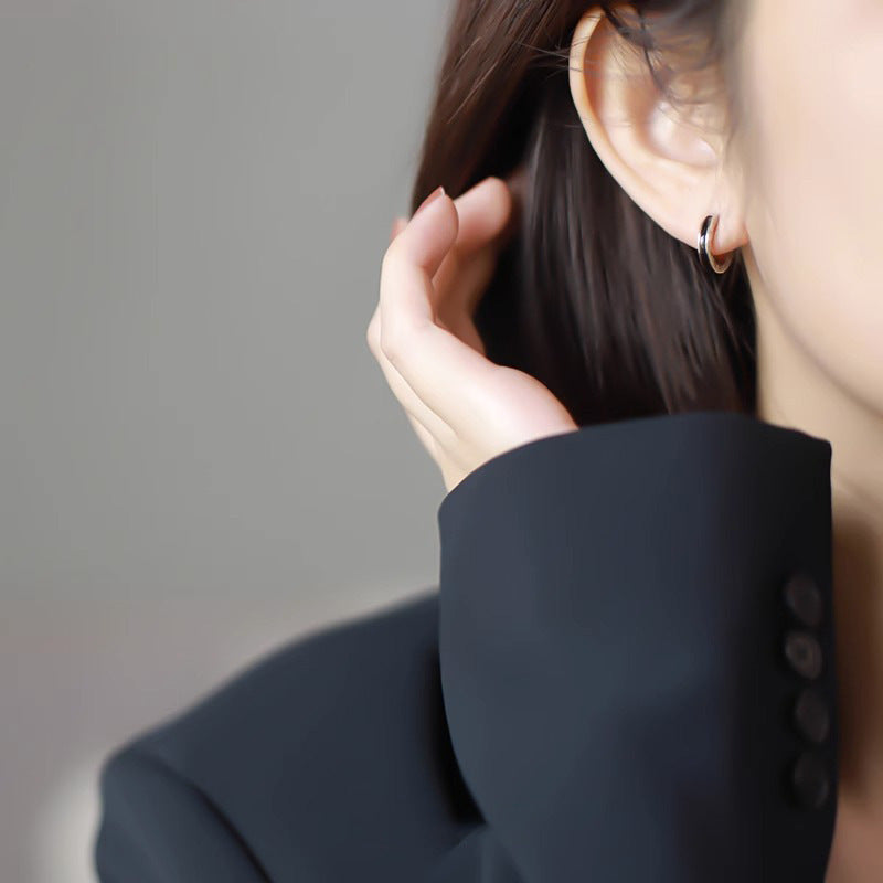 Black Ear Mosquito Coil Clip No Pierced Female Painless Earrings