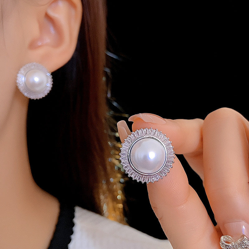 Style Design Disc Zircon Bead Retro Affordable Earrings