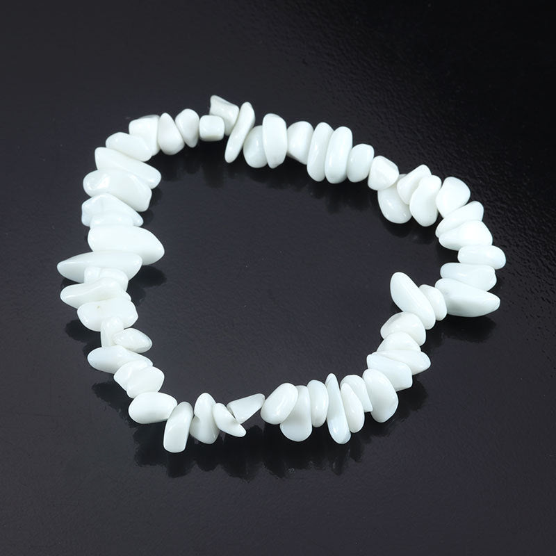 Natural Colorful Gravel Irregular Hand-woven Stretch Bracelets
