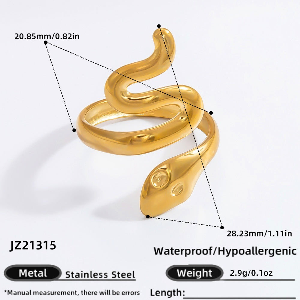 Steel Stainless Gold Plated High-grade Summer Wind Rings