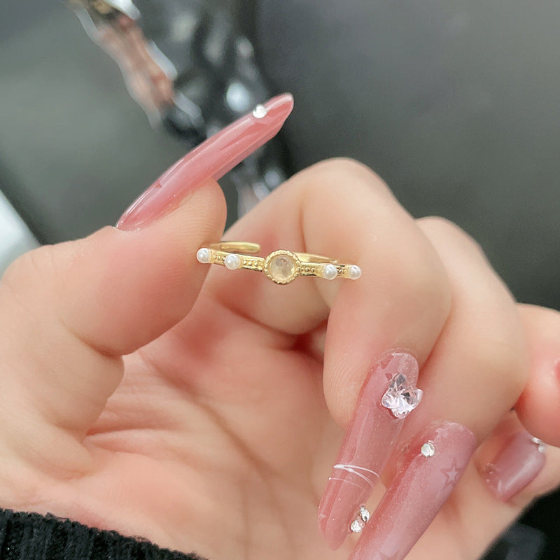 Opening Female Cold Style Metal Sweet Cool Rings