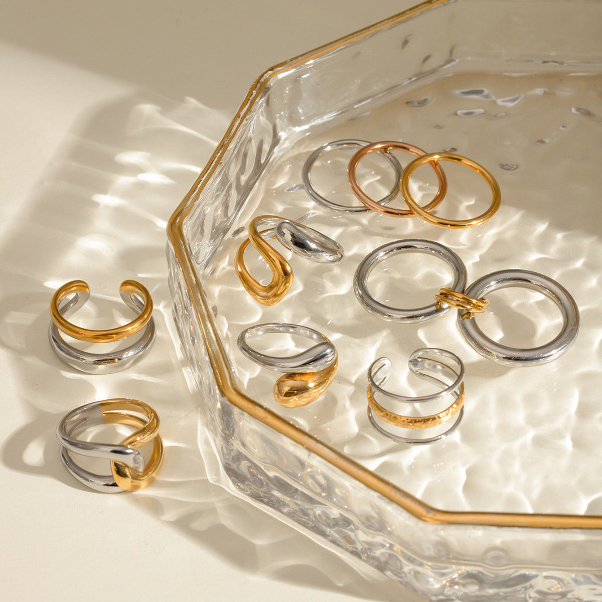 Steel Contrast Color Advanced Sense Titanium Rings