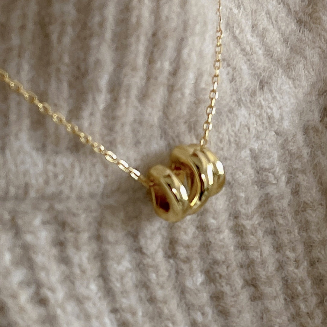 Fan Korean Style Sterling Sier Pleated Necklaces