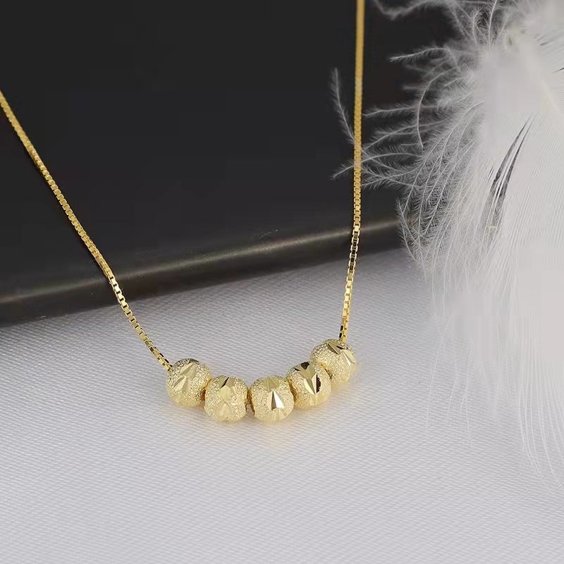 Five Blessings Female With Hearts Lucky Beads Necklaces