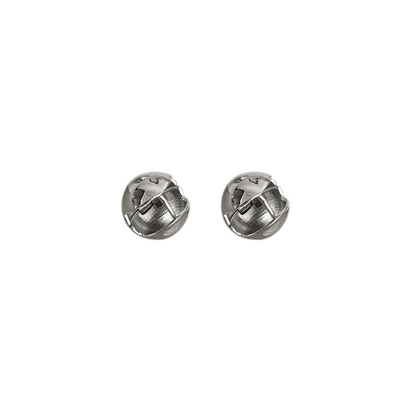 Simple Ball Ear Design Frosty Advanced Rings
