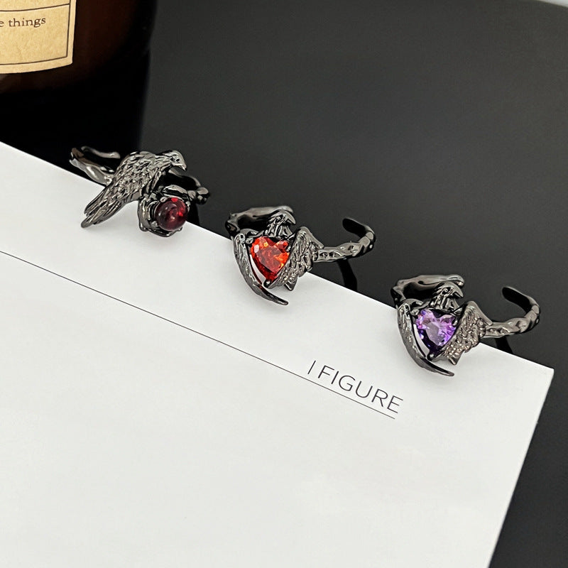 Style Thorn Crow Unique Design Open Female Minority Fashion Rings