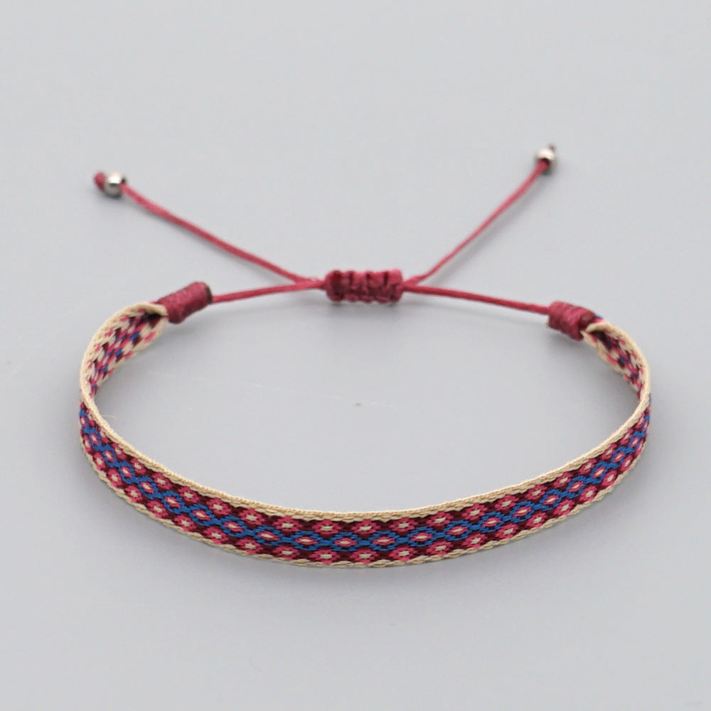 Women's South American Columbia Ethnic Style Webbing Bracelets