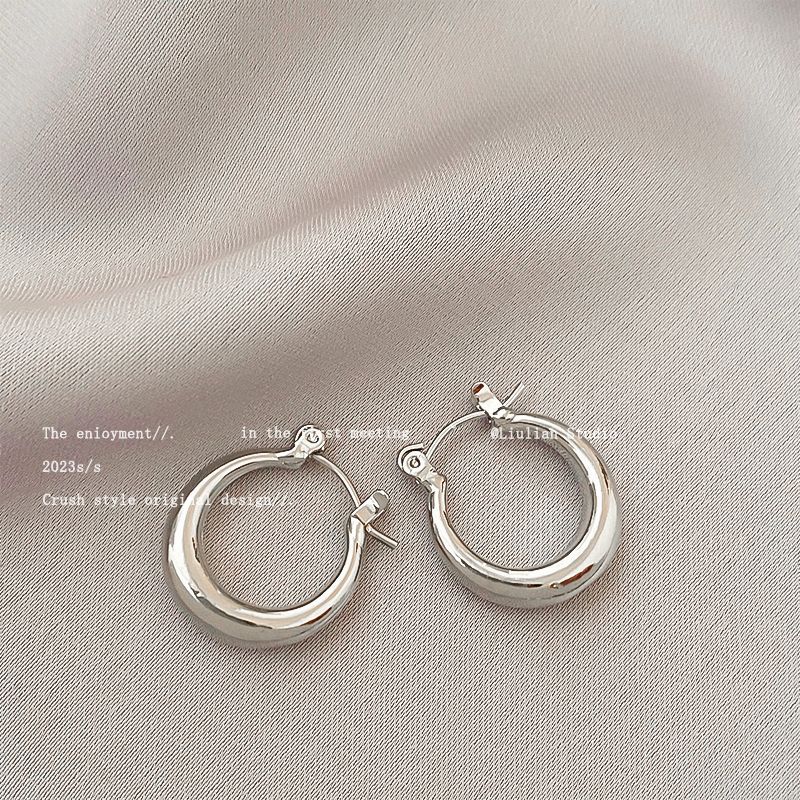 Women's Sier Simple Elegant Fashionable High-grade Niche Earrings