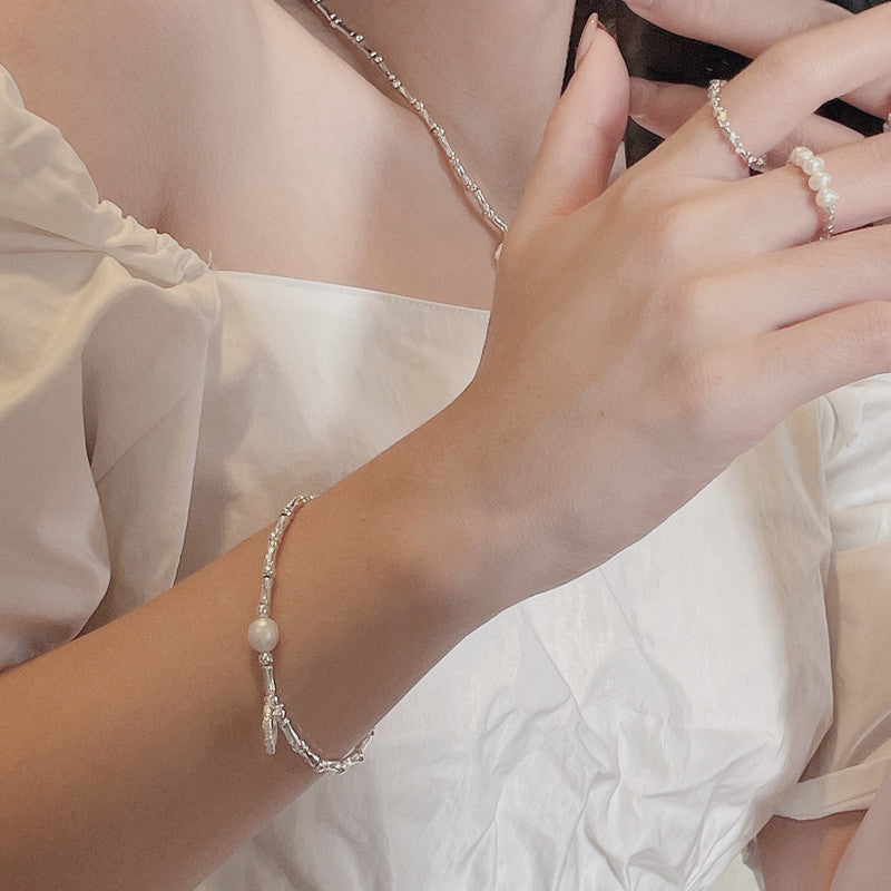 Style Sterling Sier Handmade Bamboo Heart-shaped Necklaces