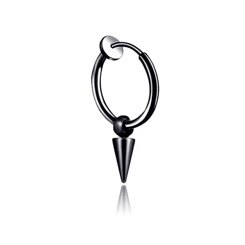 Spring Ear Clip Male Tassel Female Earrings
