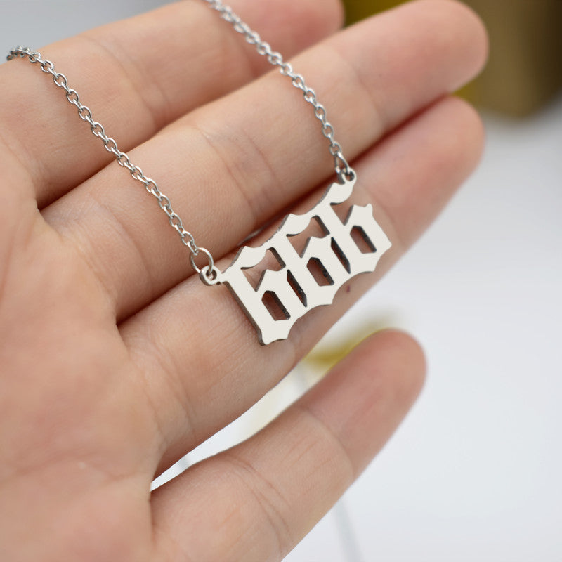 Digital Female Number Stainless Steel Clavicle Necklaces