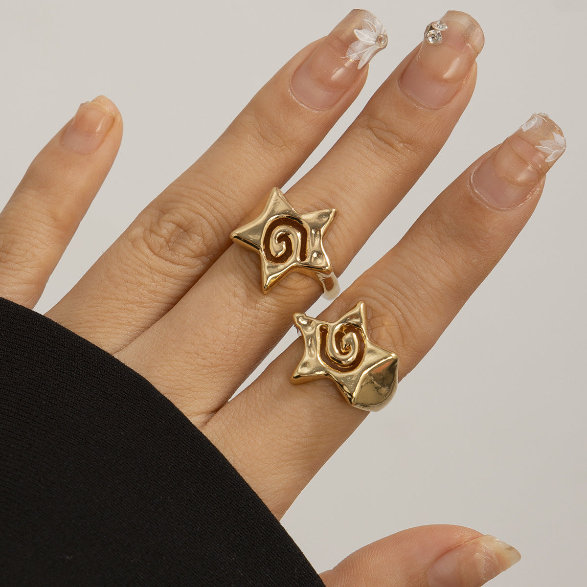 Style Niche Three-dimensional Star Spicy Beautiful Rings