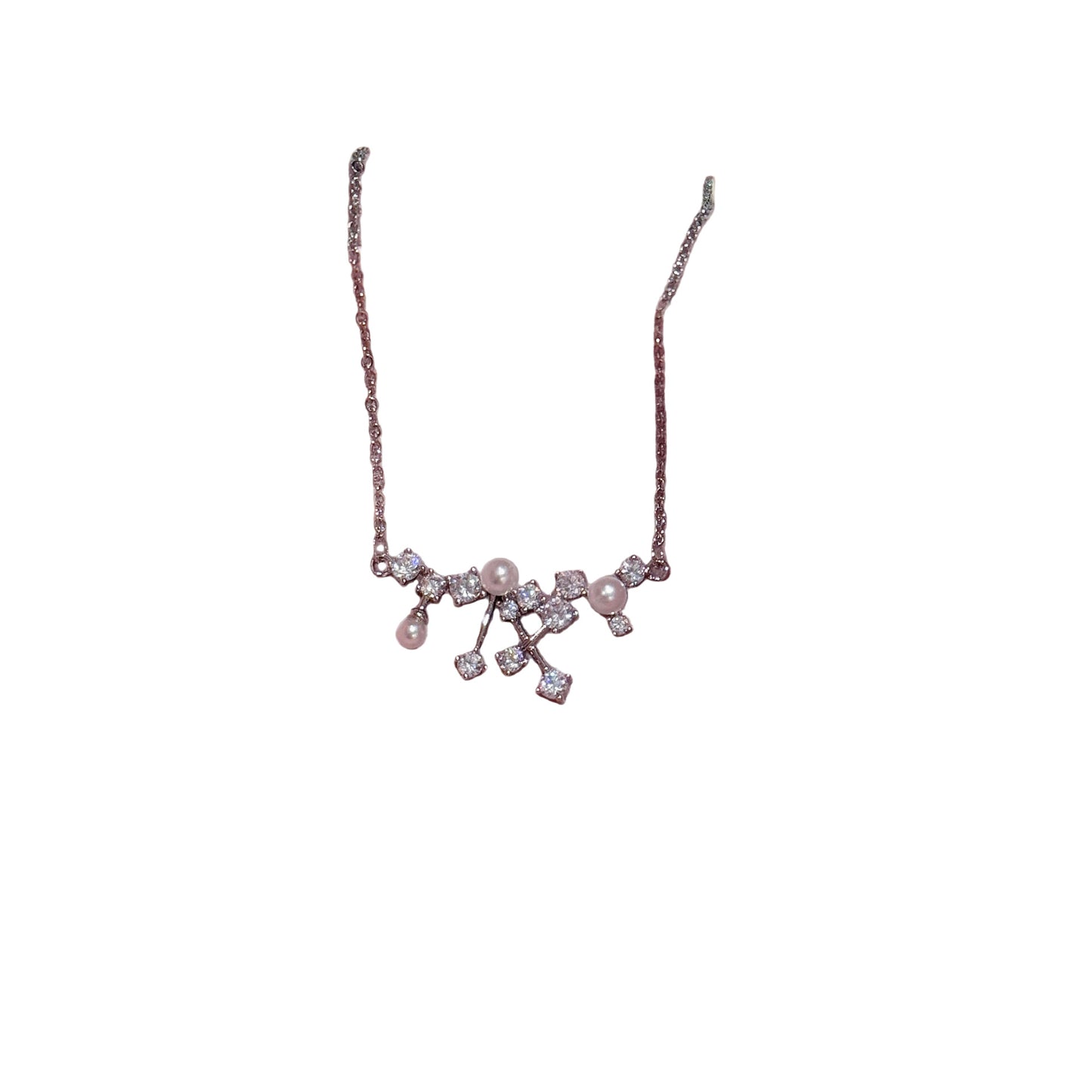 Spring Flower Pearl Super Flash Zircon Light Luxury High-grade Exquisite Necklaces