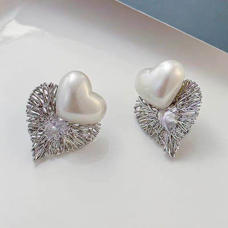 White Square Stylish Simple Versatile Temperament Earrings