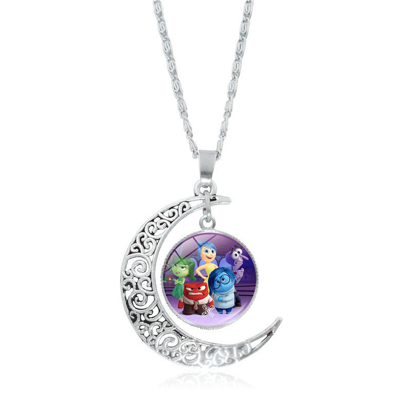 Brain Secret Team Time Gem Cabochon Necklaces