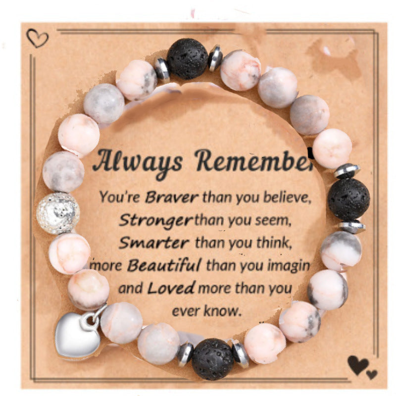 Heart Magnetic Powder Zebra Adjustable Hand Bracelets