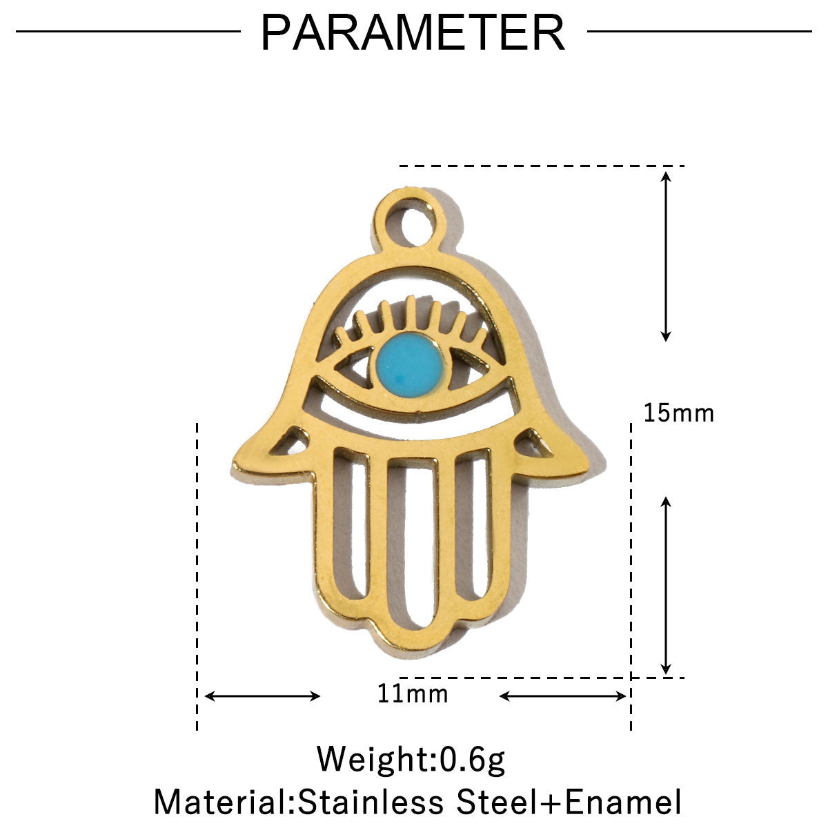 Palm Colorful Oil Titanium Steel Female Pendants
