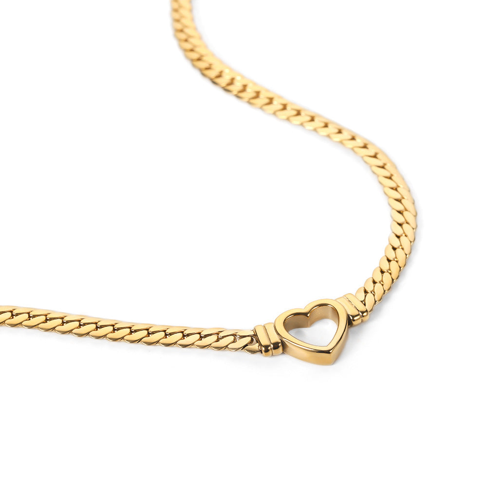 Hip Hop Gold Flat Cuban Link Chain Necklaces