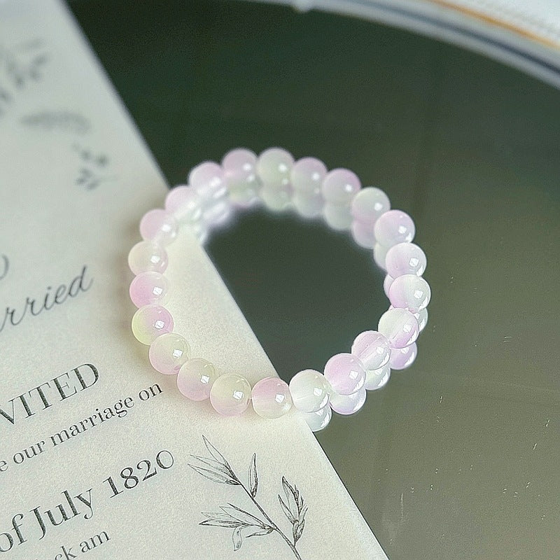 Purple Crystal Female Pliable Temperament Rosary Decompression Hand Bracelets