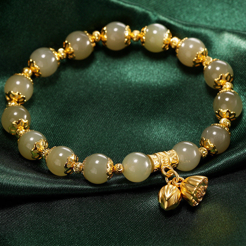 Two Amethyst Female Design Lotus Seedpod Bracelets