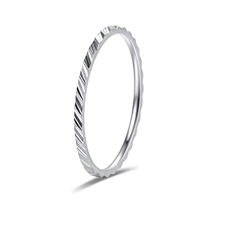 Women's Ornament Simple Knuckle Embossed Stacking Rings