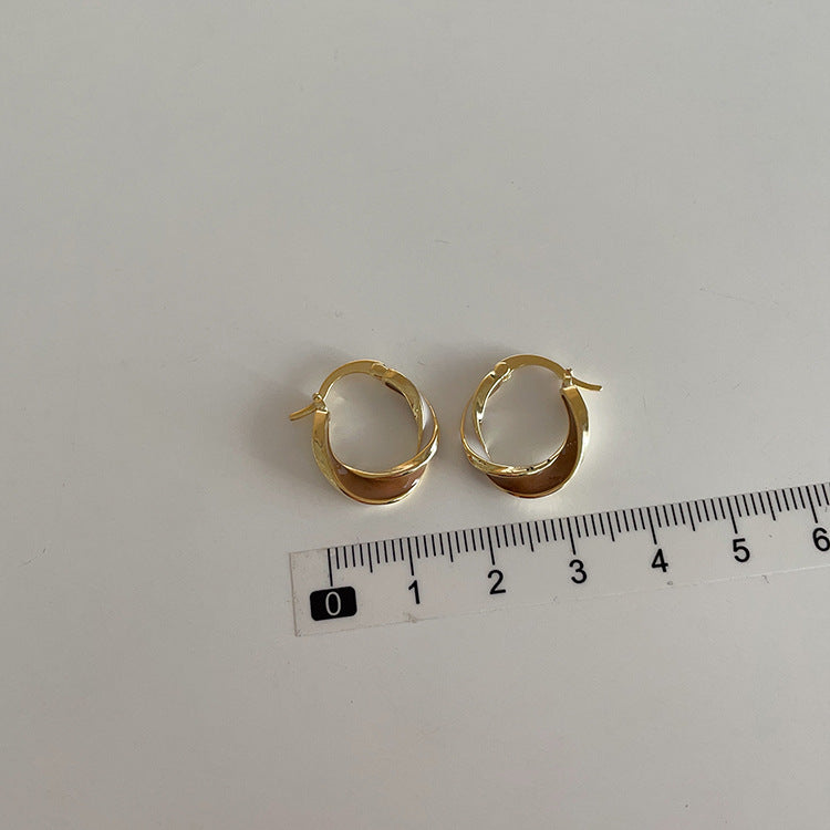 Women's Retro Twisted Dripping Metal For Niche Earrings