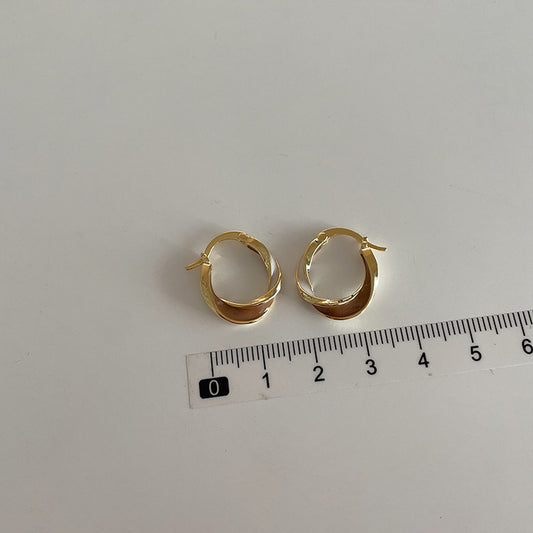 Women's Retro Twisted Dripping Metal For Niche Earrings