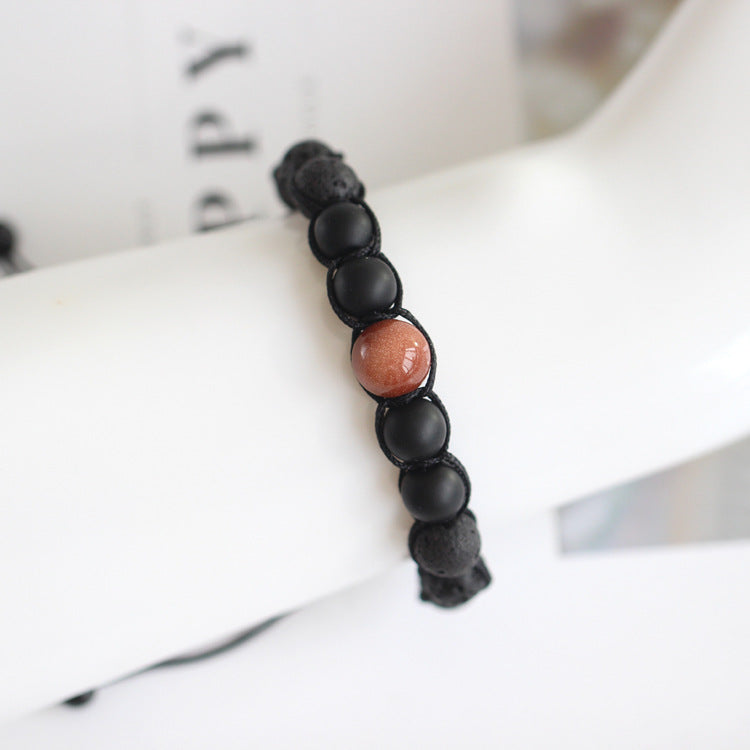 Sand Blue San Woven Black Rope Bracelets
