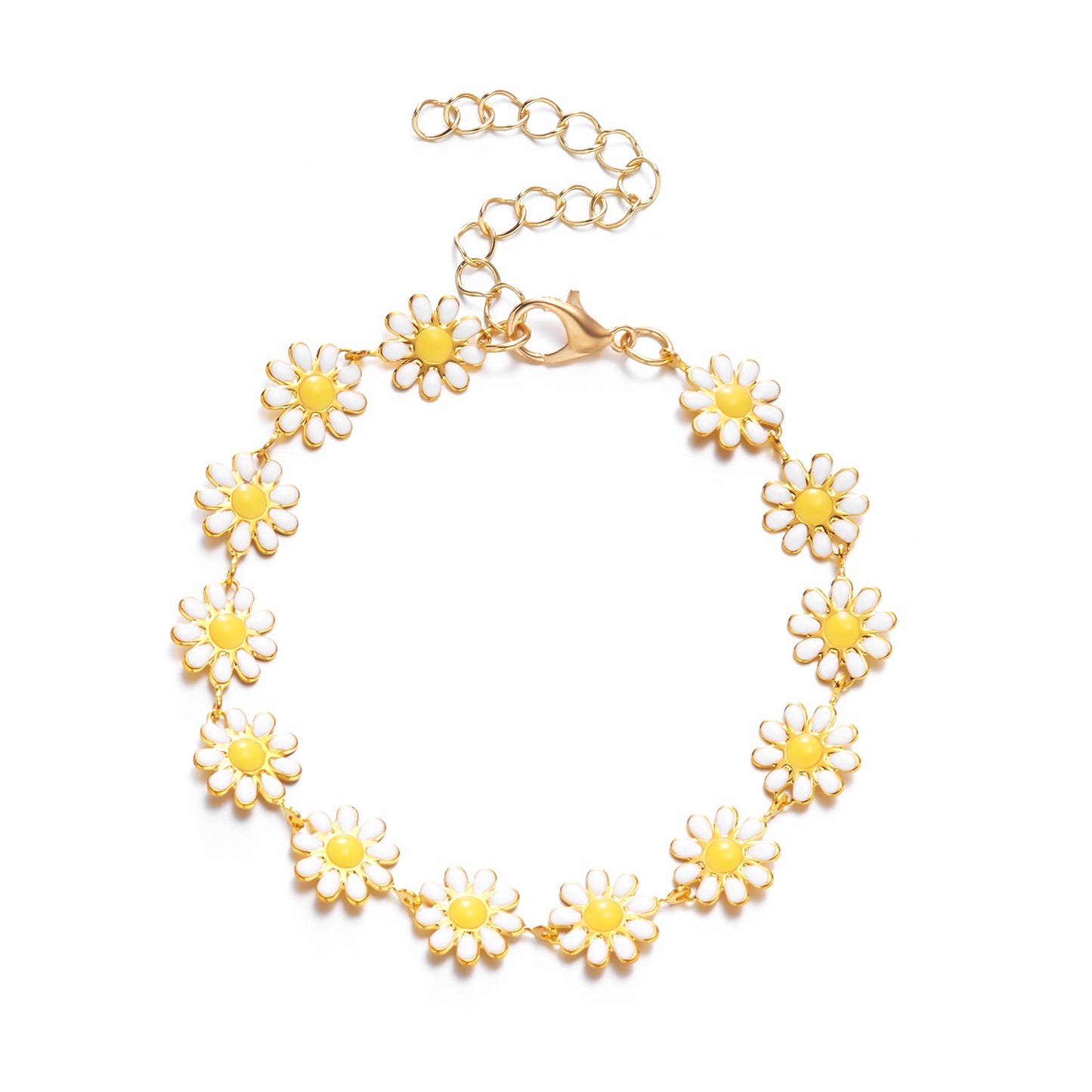 Colorful Oil Little Daisy Flower Fashion Bracelets