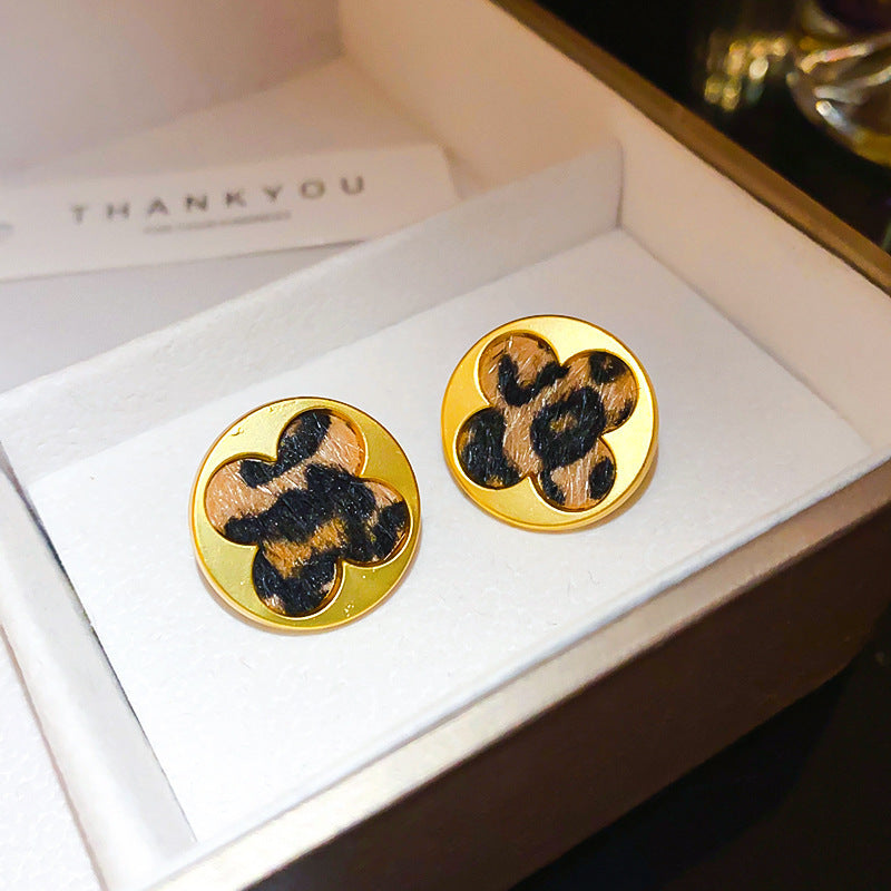 Sier Geometric Niche Design Elegant High-grade Earrings