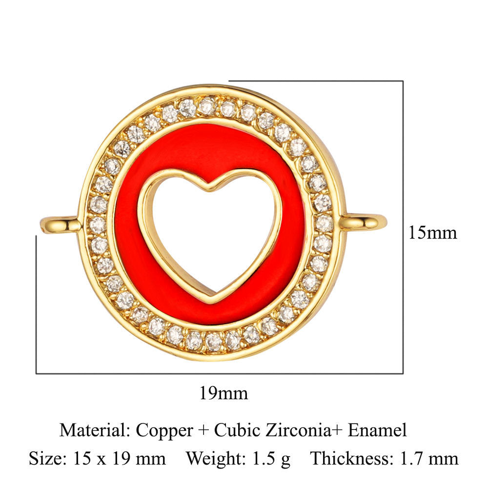 Copper Zircon Ornament Accessories Dripping Oil Pendants
