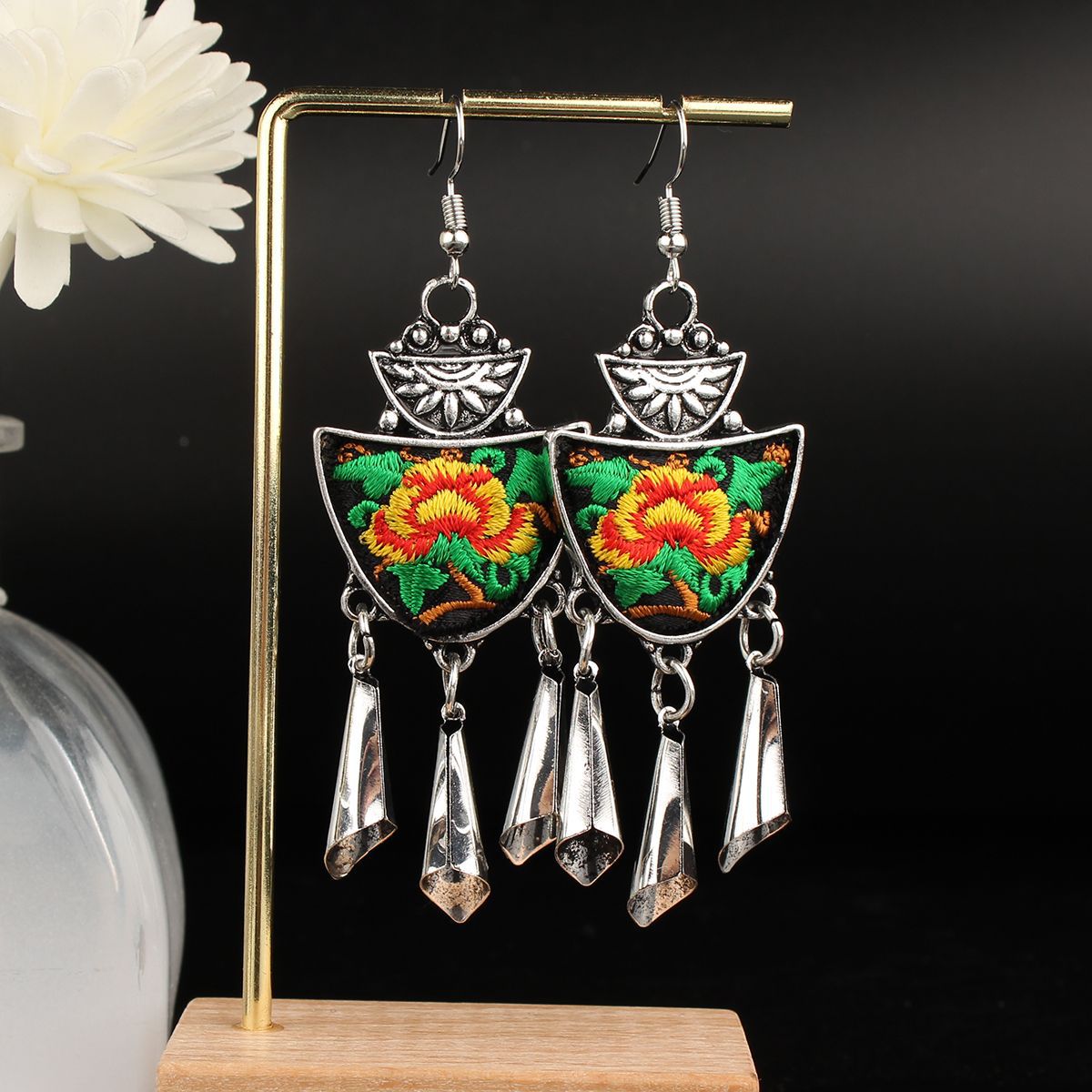 Chinese Style Retro National Miao Sier Earrings