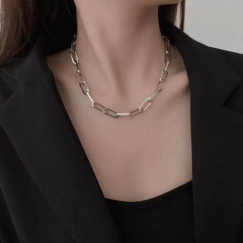 Women's Sweater Chain High-grade Long Pearl Titanium Necklaces