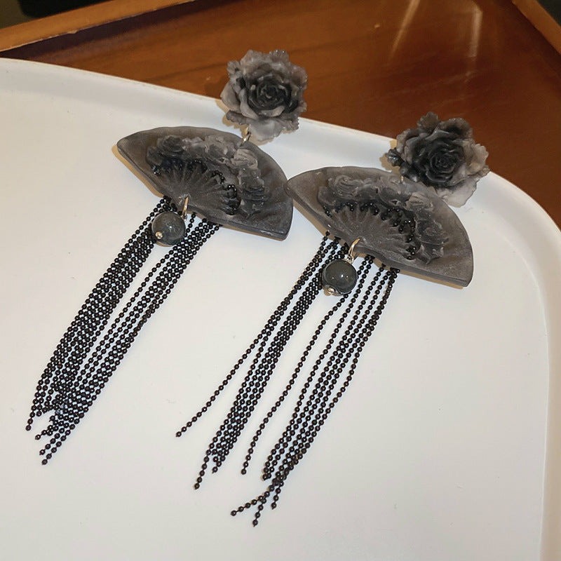 Ink Female Niche Design Ear High Earrings