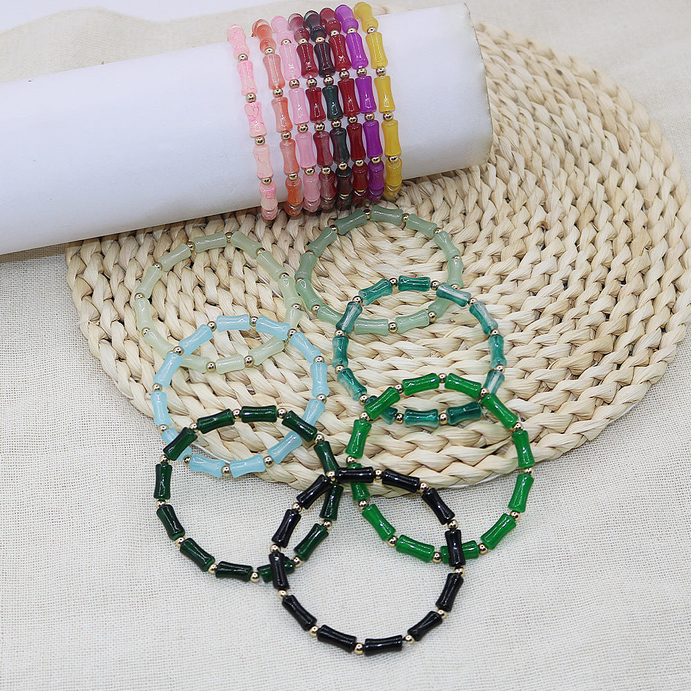 Imitation Aventurine Festival High National Style Bracelets