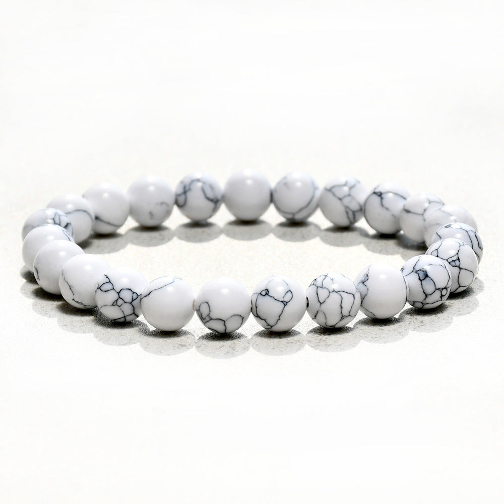 Round Beads Natural Stone Agate Bead Crystal Bracelets