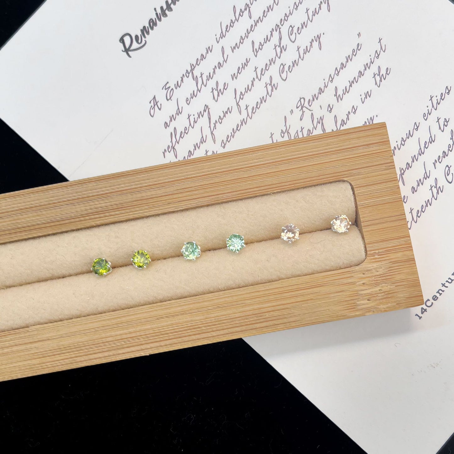 Color Zircon Simple Exquisite Small Ear Earrings