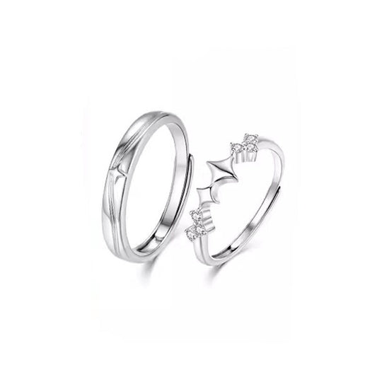Women's & Men's Star River Couple Sterling Sier For Pair Of Niche Rings