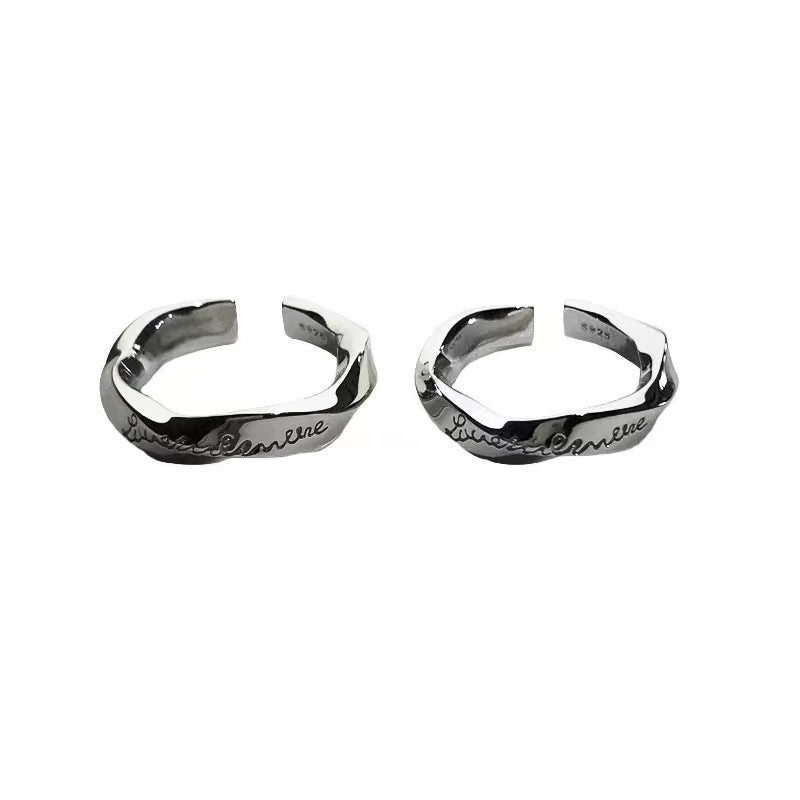 Sier Adjustable Opening Female Design Minority Rings