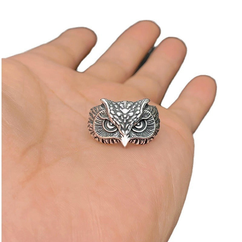 Retro Domineering Eagle Open Head Forefinger Rings