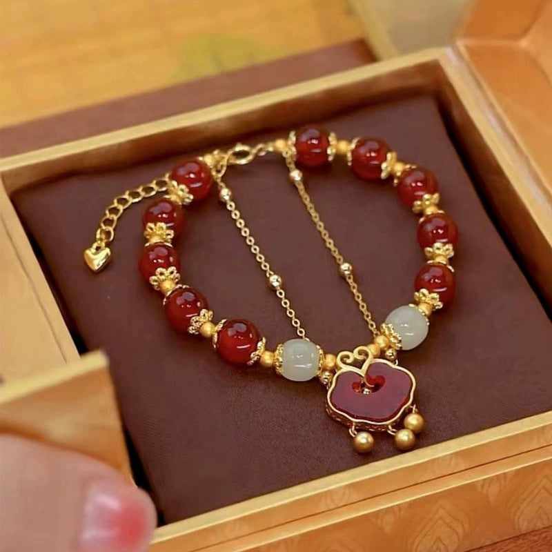 Women's Jade Hare Good-looking Girlfriends Ancient Style Bracelets