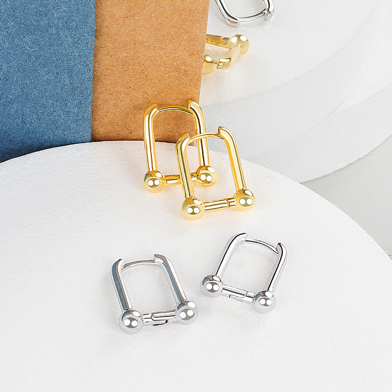 Women's Horseshoe Ear Clip Titanium Steel Unique Design Earrings