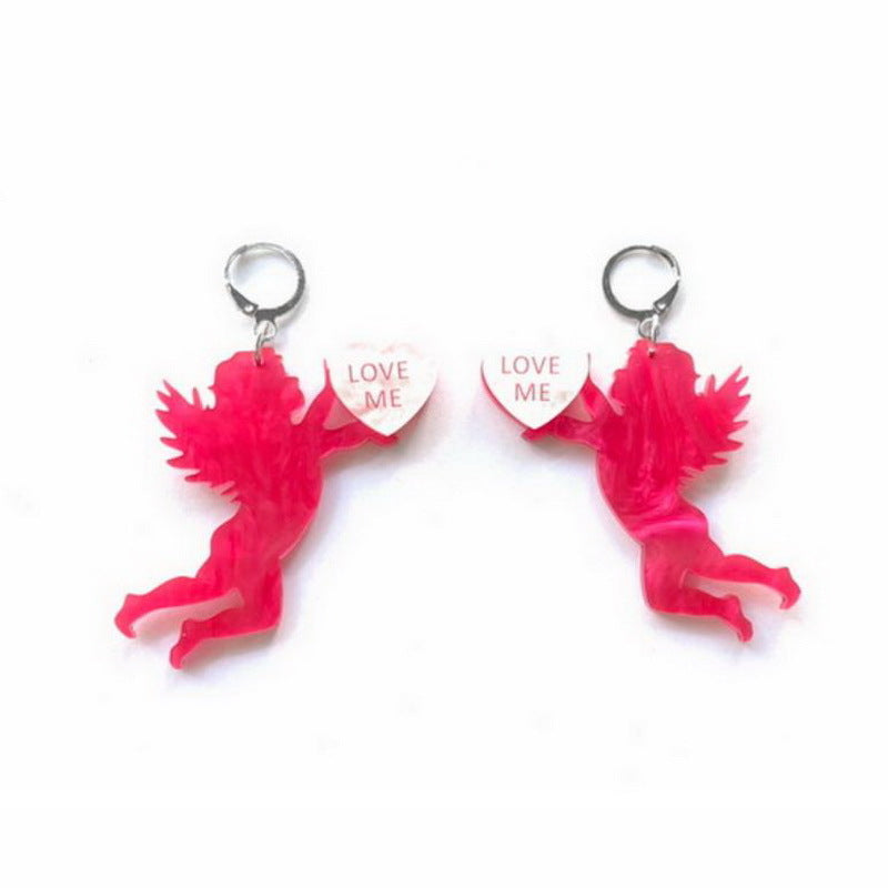 Love Letter With Heart Envelope Cupid Boots Earrings