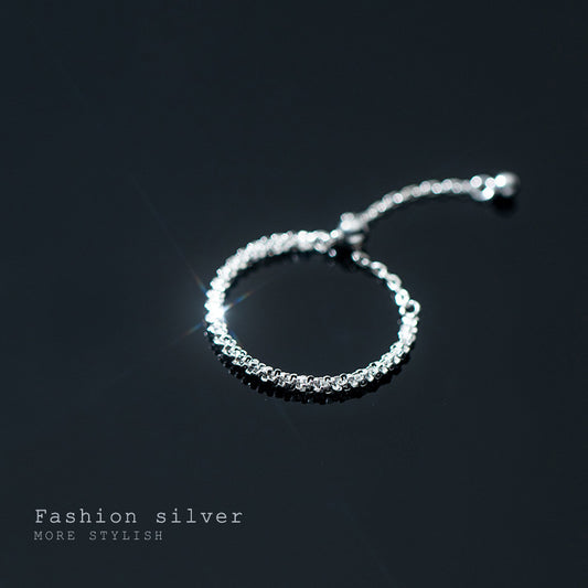 Women's Sterling Sier Sparkling Starry Sky Style Rings