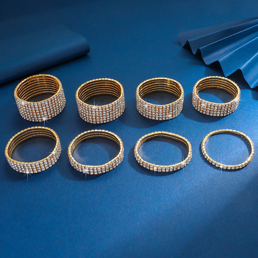 Affordable Luxury Fashion Zircon Elastic Rhinestone Bracelets