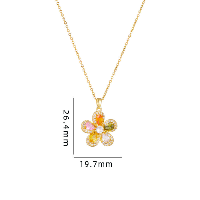 Cool Fashion Ornament Design Geometric Rainbow Necklaces