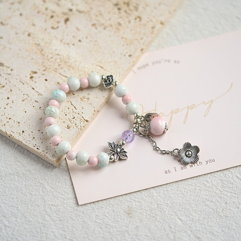 Ceramic Woven Chinese Style Fresh Ancient Beaded Bracelets