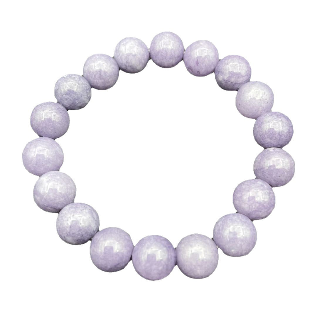 Women's & Men's Optimized Lavender Jade Crystal Fashion Live Bracelets